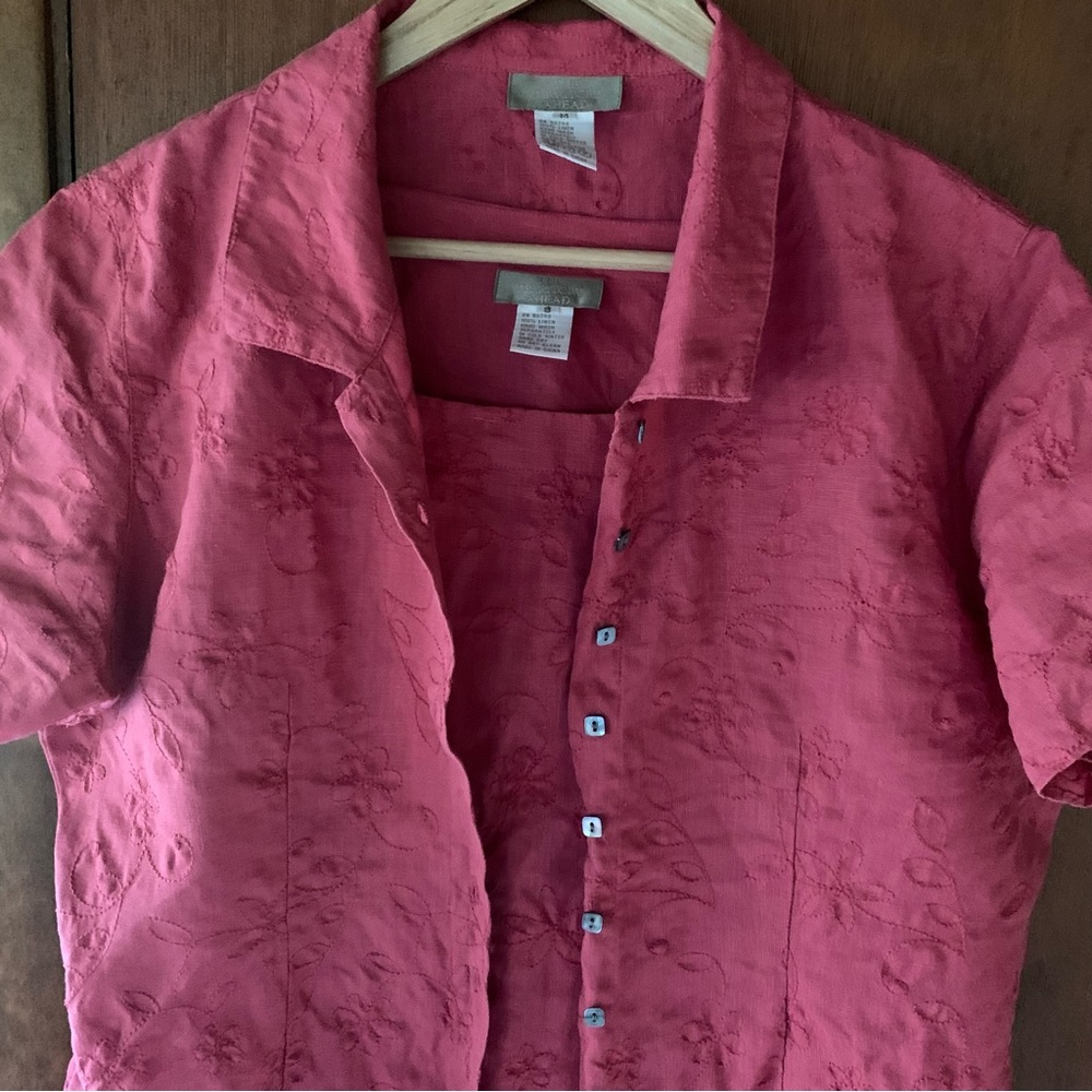 Vintage 100% Linen dress set